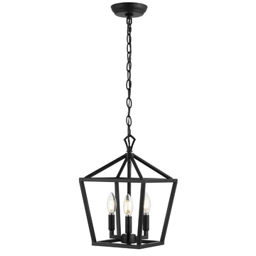 Iris 10" Iron Classic Modern Lantern LED Pendant - JONATHAN Y